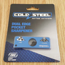 Cold Steel 2-in-1 Knife Sharpener Lanyard Hole Keyring Coarse Carbide & Ceramic
