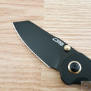 CJRB More Maileah Folding Knife 3" AR-RPM9 Stainless Steel Blade Black G10 Handle