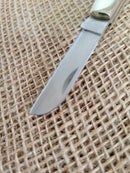 Schrade Old Timer Middleman Pocket Knife Stainless Steel Blades Delrin Handle