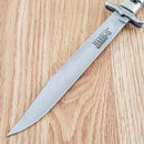 Marbles Bowie Folding Knife 4" Satin Stainless Blade Brown Jigged Bone Handle