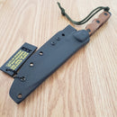 TOPS Ranger Bootlegger 2 Fixed Knife 5" 1095HC Steel Full Sawback Blade Tan Micarta Handle