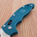 Spyderco Manix 2 Ball Bearing Folding Knife 3.38" CPM SPY27 Steel Blade Blue Bi-directional Texture FRN Handle