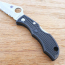 Spyderco Ladybug 3 Lockback Folding Knife 1.88" VG-10 Steel Serrated Blade Black FRN Handle