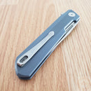 Bestech Knives Bestechman Dundee Linerlock Folding Knife 3.5" D2 Tool Steel Blade Blue-Gray G10 Handle