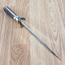 Marbles Bowie Folding Knife 4" Satin Stainless Blade Brown Jigged Bone Handle
