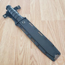 KA-BAR Fixed Knife 8" 1095 Steel Tanto Blade Black Rubber G / Carbon Steel Handle 1245
