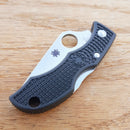 Spyderco Ladybug 3 Lockback Folding Knife 1.88" VG-10 Steel Serrated Blade Black FRN Handle
