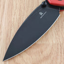 Bestech Knives Ronan B-Lock Folding Knife 3.25" 14C28N Stainless Steel Blade Red G10 Handle
