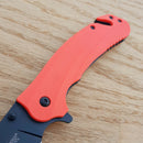 Kershaw Barricade Folding Knife 3.5″ 8Cr13MoV Steel Blade Orange GRN Handle