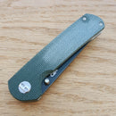 Bestech Knives Sledgehammer Folding Knife 3" D2 Tool Steel Blade Green Micarta Handle