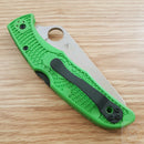 Spyderco Pacific Salt 2 Folding Knife 3.76" LC200N Steel Blade Green FRN Handle