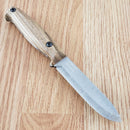 BPS Knives Compact Camping Fixed Knife 3.63" 5Cr14MoV Steel Blade Walnut Handle