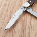 Rough Ryder Tiny Stockman Pocket Knife 440 Steel Blades Amber Jigged Bone Handle