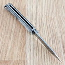CJRB Ria Linerlock Folding Knife 3" AR-RPM9 Stainless Blade Green Canvas Handle