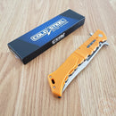 Cold Steel Large Luzon Folding Knife 6" 8Cr13MoV Stainless Steel Blade Orange GFN Handle