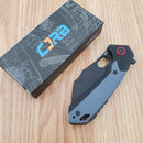 CJRB Caldera Liner Folding Knife 3.5" AR-RPM9 Steel Blade Black/Blue/Gray G10