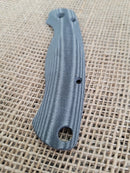 Flytanium Black Linen Micarta Lotus Handle Scales For Spyderco Paramilitary 2