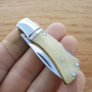 Rough Ryder Little Mustang Folding Knife 1.5" 440 Steel Blade Smooth Bone Handle