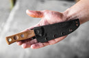 TOPS Fieldcraft Fixed Knife 3.75" Full Tang 1095HC Steel Blade Micarta Handle