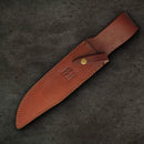 Rough Ryder D Guard Bowie Fixed Knife 10.5" Stainless Steel Blade Bone Handle