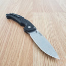 Cold Steel L Voyager Folding Knife 4" AUS-10A Steel Blade Black Black Griv-Ex Handle