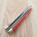 Case XX Mini Trapper Pocket Knife Carbon Steel Blades Red Smooth Synthetic Handle
