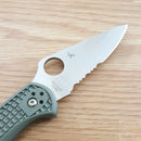Spyderco Delica 4 Folding Knife 3" Part Serrated VG-10 Steel Blade FRN Handle