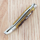 Rough Ryder Baby Toothpick Folding Knife Stainless Steel Blade Amber Bone Handle