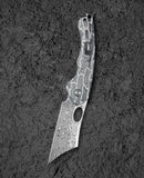 Bestech Knives Skirmish Linerlock Folding Knife 3.25" Damascus Steel Blade White / Black Damascus G10 Handle