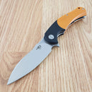 Bestech Knives Penguin Liner Folding Knife 3.63" D2 Tool Steel Blade Black / Orange G10 Handle