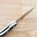 Kizer Cutlery Cormorant Button Lock Folding Knife 3.25" S35VN Steel Blade Black/White G10 Handle