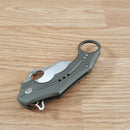 Civivi Incisor II Linerlock Folding Knife 2" Nitro-V Steel Karambit Blade Gray Aluminum Handle 16016B3