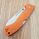 Cold Steel Ultimate Hunter Folding Knife 3.5" Satin S35VN Steel Blade Orange G10 Handle