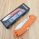 Cold Steel Ultimate Hunter Folding Knife 3.5" Satin S35VN Steel Blade Orange G10 Handle