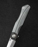Bestech Knives THYRA Folding Knife 3½ Bohler M390 Steel Blade Titanium/CF Handle