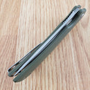 Bestech Knives Scimitar Folding Knife 3.75" D2 Tool Steel Blade Green G10 Handle