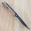 Civivi Imperium Folding Knife 3.5" Damascus Steel Blade Brown Micarta Handle