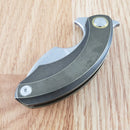 Bestech Knives Strelit Folding Knife 2.13" Damascus Steel Blade Bronze Titanium Handle