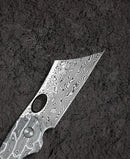 Bestech Knives Skirmish Linerlock Folding Knife 3.25" Damascus Steel Blade White / Black Damascus G10 Handle