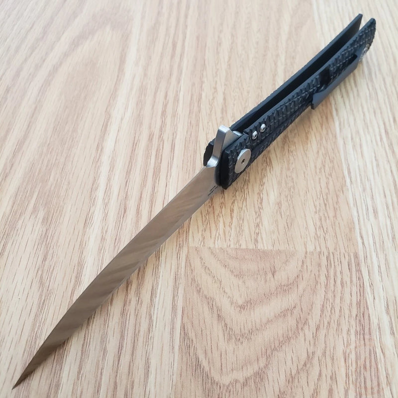 Artisan Waistline Liner Folding Knife 4" Bohler M390 Steel Blade Titanium Handle