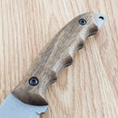 BPS Knives Bushcraft Fixed Knife 5." 1066 Carbon Steel Blade Walnut Wood Handle