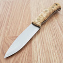 Casstrom No 10 Forest Fixed Knife 4" Sleipner Steel Blade Curly Birch Handle