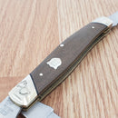 Rough Ryder Stockman Pocket Knife Stainless Steel Blades Brown Micarta Handle