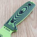 ESEE Model 4 Venom Fixed Knife 4.5" Powder Coated 1095HC Steel Full / Extended Tang Blade Machined Black And Green 3D Machined G10 Handle