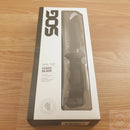 SOG Seal Pup Fixed Knife 4.75" AUS-8 Stainless Blade Black Reinforced Zytel Handle