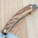 Rough Ryder Mushroom Folding Pocket Knife 440A Steel Blade Brown Wood Handle