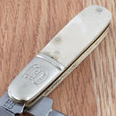 Rough Ryder Barlow Pocket Knife Stainless Steel Blades White Smooth Bone Handle