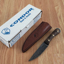 Condor Lost Roman Fixed Knife 4.88" Classic 1075HC Steel Blade Walnut Handle