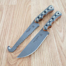 TOPS Muley Combo Fixed Knives 154CM Steel Blades Tan / Black G10 Handles
