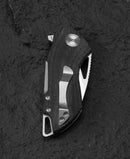 Bestech Knives Riverstone Folding Knife 2.5" 154CM Steel Blade Black Canvas Micarta Handle